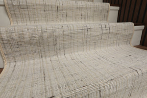 Multi Size Ivory  Gray Beige Color Hand Loomed Flatweave Wool and Polyster Modern Oriental Rug