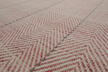 Multi Size Blush Ivory Gray Color Hand Loomed Flatweave Wool Modern Oriental Rug