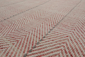 Multi Size Blush Ivory Gray Color Hand Loomed Flatweave Wool Modern Oriental Rug