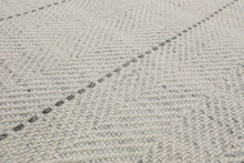 Multi Size Ivory  Gray Color Hand Loomed Flatweave Wool Modern Oriental Rug