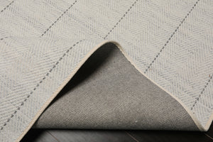 Multi Size Ivory  Gray Color Hand Loomed Flatweave Wool Modern Oriental Rug
