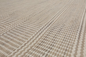 Multi Size Taupe Beige Gray Color Hand Woven Flatweave Wool Modern Oriental Rug
