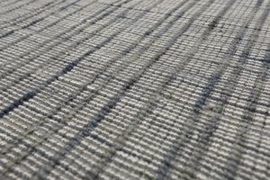 Multi Size Silver Gray Slate Color Hand Woven Flatweave Wool and Polyster Modern Oriental Rug
