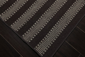 Multi Size Chocolate Ivory Color Hand Woven Flatweave Wool Modern Oriental Rug