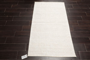 LoomBloom 3'x5' Beige Hand Woven Afghan Moroccan Transitional Wool Oriental Area Rug