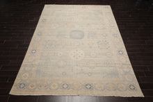 LoomBloom Multi Size Beige Hand Knotted Afghan Oushak Transitional Geometric Wool Oriental Area Rug