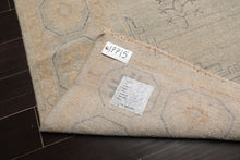 LoomBloom Multi Size Beige Hand Knotted Afghan Oushak Transitional Geometric Wool Oriental Area Rug
