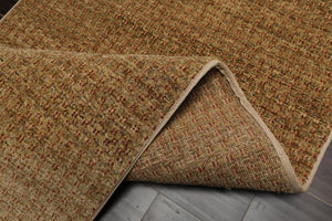 3x10 Gold, Green, Rust Color Hand Knotted Peshawar Wool Contemporary Oriental Rug