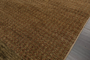 3x10 Gold, Green, Rust Color Hand Knotted Peshawar Wool Contemporary Oriental Rug