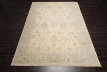 Multi Size Beige Mint Peach Color Hand Knotted Afghan Oushak Wool Traditional Oriental Rug