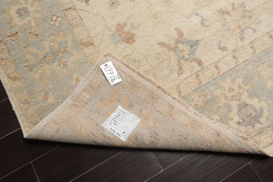 Multi Size Beige Mint Peach Color Hand Knotted Afghan Oushak Wool Traditional Oriental Rug