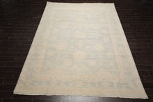 9x12 Gray, Moss, Beige Color Hand Knotted Afghan Oushak Wool Traditional Oriental Rug