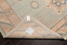 9x12 Mint, Blush, Peach Color Hand Knotted Afghan Oushak Wool Traditional Oriental Rug