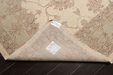 10x14 Ivory, Beige, Rust Color Hand Knotted Afghan Oushak Wool Traditional Oriental Rug