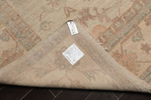 9x12 Beige, Peach, Rust Color Hand Knotted Afghan Oushak Wool Traditional Oriental Rug