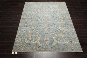 8x10 Blue Hand Knotted Traditional  Wool Oriental Area Rug