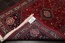 3x5 Red, Navy, Ivory Color Hand Knotted Abadeh Wool & Silk Traditional Oriental Rug