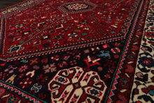 3x5 Red, Navy, Ivory Color Hand Knotted Abadeh Wool & Silk Traditional Oriental Rug
