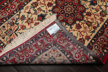 3x5 Beige, Red, Blue Color Hand Knotted Espahan Wool Traditional Oriental Rug