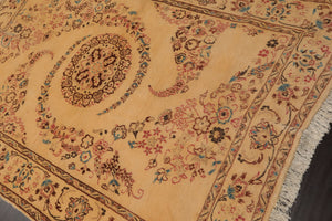 3x5 Beige, Brown, Rose Color Hand Knotted Nain Wool Traditional Oriental Rug