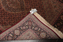 4x6 Red, Navy, Green Color Hand Knotted Tabriz Wool & Silk Traditional Oriental Rug