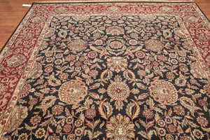 9x12 Black, Rust Hand Knotted Traditional 100% Wool Persian Oriental Area Rug - Oriental Rug Of Houston