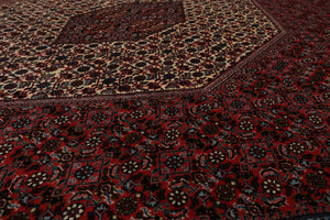 8x10 Red Hand Knotted Wool Authentic Bidjar medallion 300 KPSI Persian Oriental Area Rug - Oriental Rug Of Houston