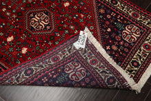 3x5 Red, Ivory, Navy Color Hand Knotted Abadeh Wool Traditional Oriental Rug