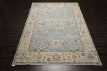 9x12 Blue, Tan, Rust Color Hand Knotted Khyber Wool Traditional Oriental Rug