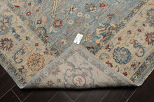 9x12 Blue, Tan, Rust Color Hand Knotted Khyber Wool Traditional Oriental Rug