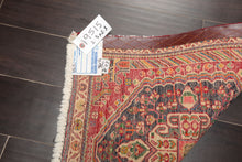 Square Navy, Red, Green Color Hand Knotted Abadeh Wool Traditional Oriental Rug