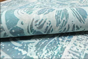 Multi Sizes Modern & Contemporary Velvety Soft Pile Oriental Area Rug Aqua, Beige Bastian