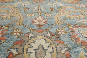 LoomBloom Multi Size Blue Hand Woven Transitional Wool Oriental Area Rug