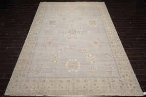 10x14 Gray, Beige, Taupe Color Hand Knotted Afghan Oushak Wool Traditional Oriental Rug