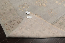 10x14 Gray, Beige, Taupe Color Hand Knotted Afghan Oushak Wool Traditional Oriental Rug