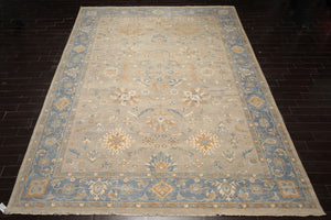 12'x15' Gray Hand Knotted Afghan Oushak Traditional Wool Oriental Area Rug