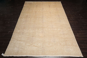 10x14 Beige, Light Gold, Gray Color Hand Knotted Antique Reproduction Wool Traditional Oriental Rug