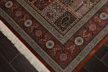 7x10 Hand Knotted Silk Garden/Panel Caramel Qum All Silk Traditional 600 KPSI Oriental Rug