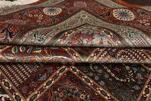 7x10 Hand Knotted Silk Garden/Panel Caramel Qum All Silk Traditional 600 KPSI Oriental Rug
