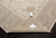 9x12 Ivory, Taupe, Tan Color Hand Knotted Afghan Oushak Wool Traditional Oriental Rug