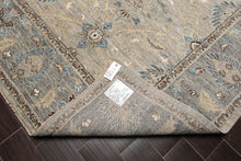 9X12 Gray Beige, Tan, Turquoise Color Hand Knotted Khyber Wool Traditional Oriental Rug