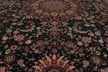 9x12 Emerald, Burgundy, Aqua Color Hand Knotted Sino Persian Wool & Silk Traditional Oriental Rug