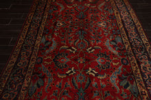 6x9 Red, navy, Beige Color Hand Knotted Tabriz Old Wool Traditional Oriental Rug
