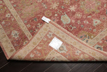 8x10 Rose, Beige, Mint Color Hand Knotted Distressed Wool Traditional Oriental Rug