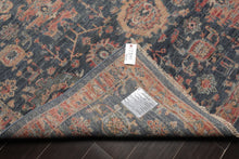 8x10 Slate, Rose, Rust Color Hand Knotted Distressed Wool Traditional Oriental Rug