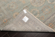 8x10 Mint, Peach, Gray Color Hand Knotted Afghan Oushak Wool Traditional Oriental Rug