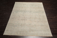 8x10 Gray, Beige, Green Color Hand Knotted Afghan Oushak Wool Traditional Oriental Rug