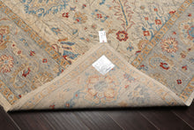 9x12 Beige, Gray, Red Color Hand Knotted Khyber Wool Traditional Oriental Rug