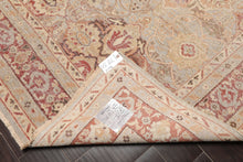 8x10 Gray, Rust, Celadon Color Hand Knotted Distressed Wool Traditional Oriental Rug