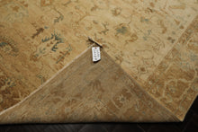 6x9 Beige, Gold, Mint Color Hand Knotted Oushak Wool Traditional Oriental Rug